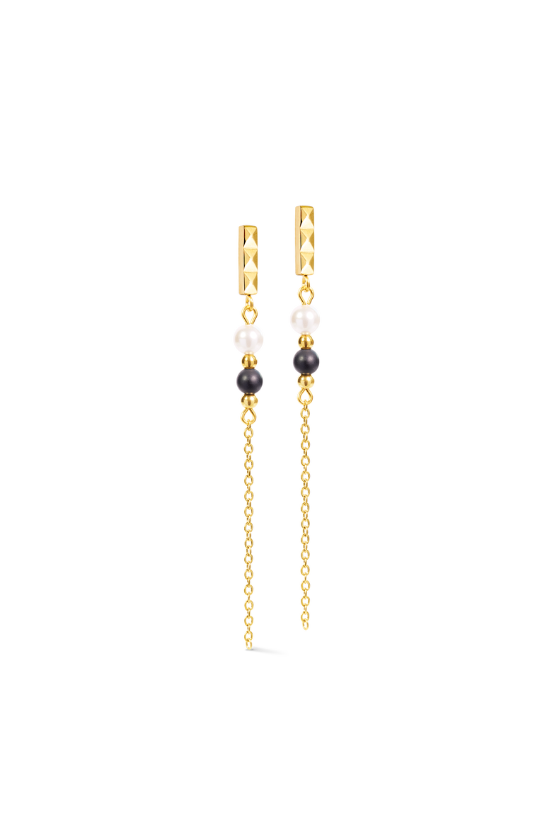 Precious Fusion Offset Slider Stud Earrings, Main, color, Onyx