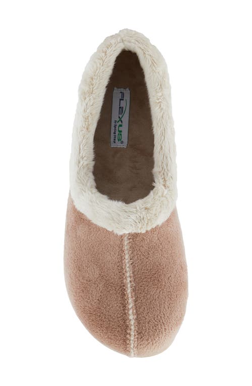 Flexus By Spring Step Amalie Faux Fur Slipper In Brown