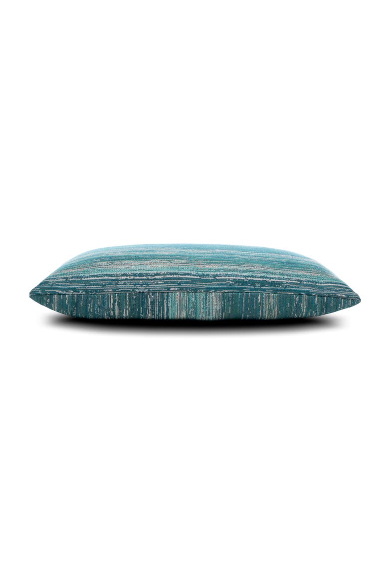 Textured Indoor & Outdoor Woven Accent Pillow, Alternate, color, Lagoon