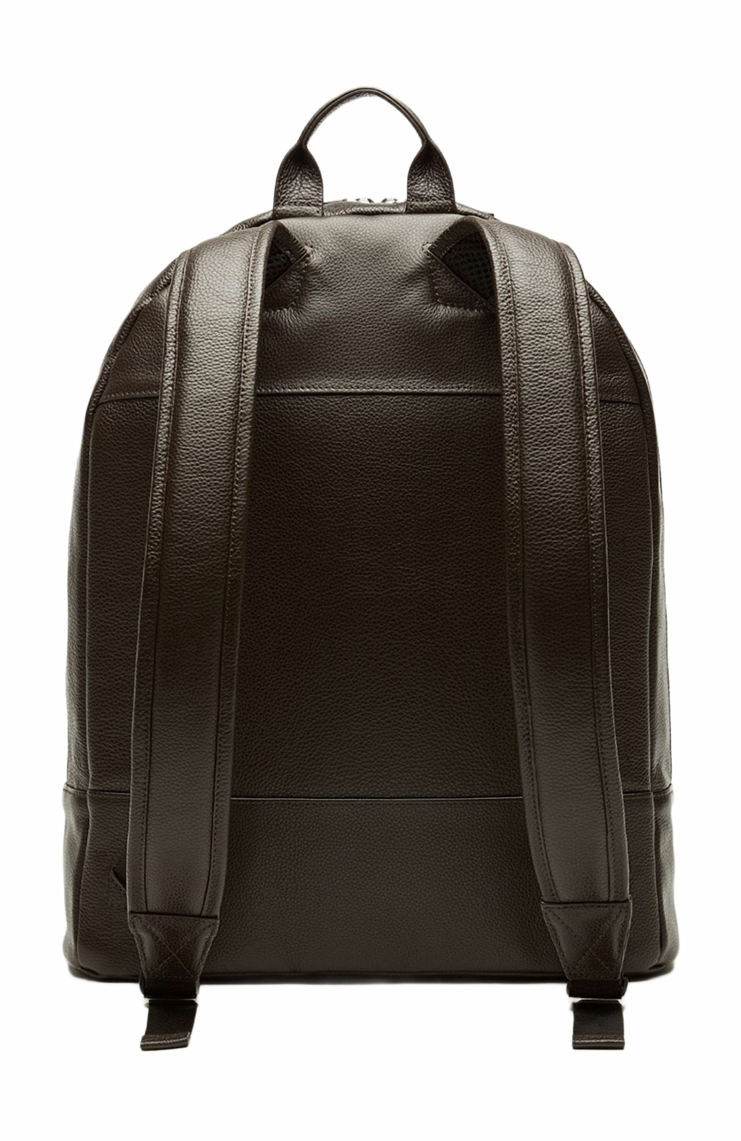 WANT Les Essentiels Kastrup Pebble-Grained Leather Backpack, Alternate, color, Dark Brown