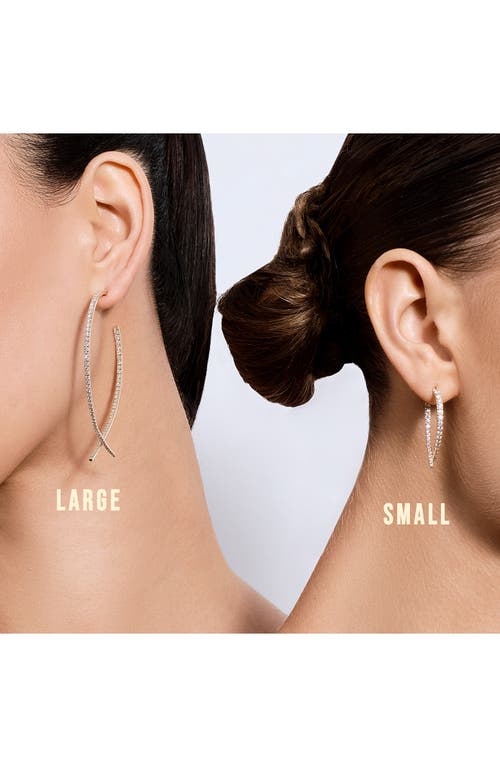LANA LANA SMALL DIAMOND UPSIDE DOWN HOOP EARRINGS 