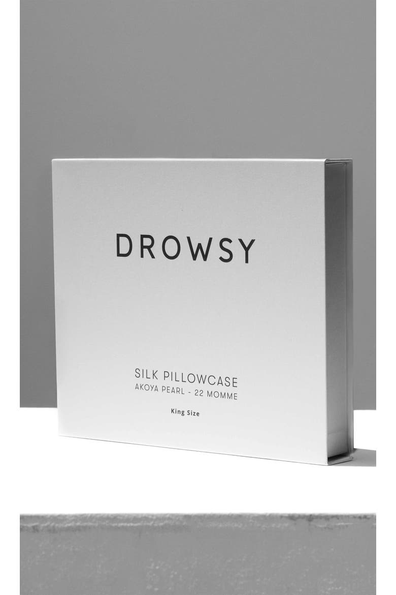 King Silk Pillowcase, Alternate, color, Akoya Pearl