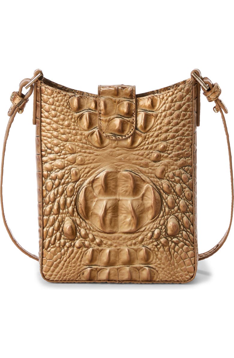 Brahmin Marley Croc Embossed Leather Crossbody Bag, Alternate, color,
