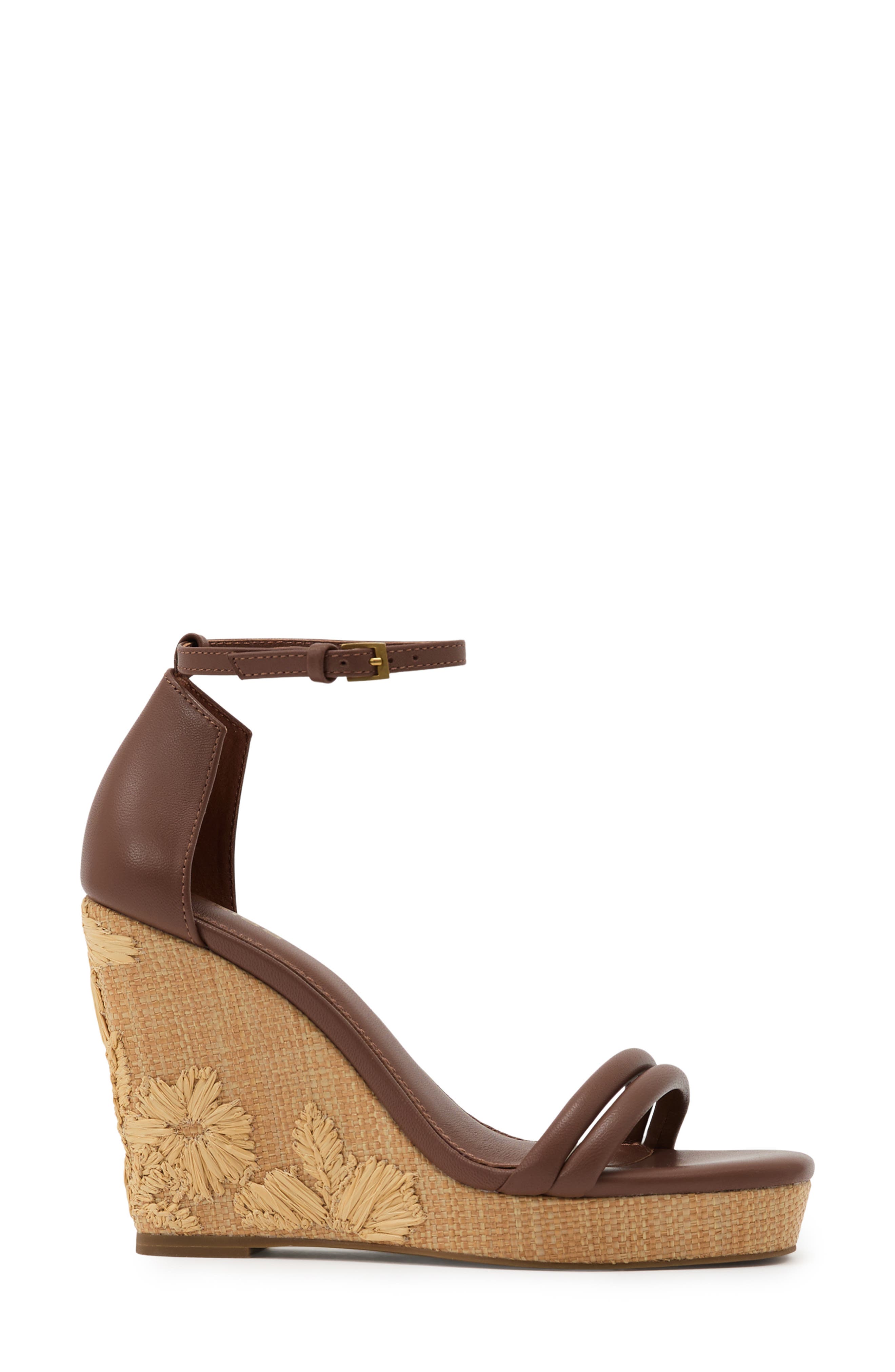 Reiss Hazel Ankle Strap Platform Wedge Sandal, Main, color, Tan