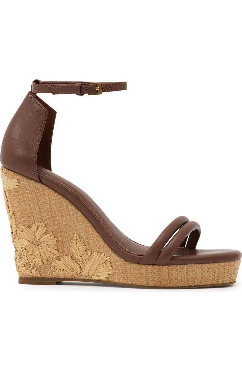 Reiss Hazel Ankle Strap Platform Wedge Sandal, Main, color, Tan