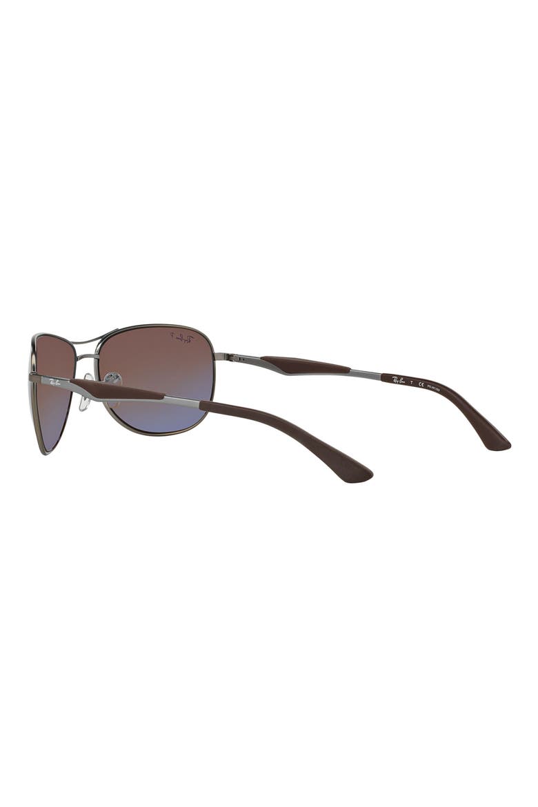 59mm Polarized Aviator Sunglasses, Alternate, color, MATTE GUNMETAL