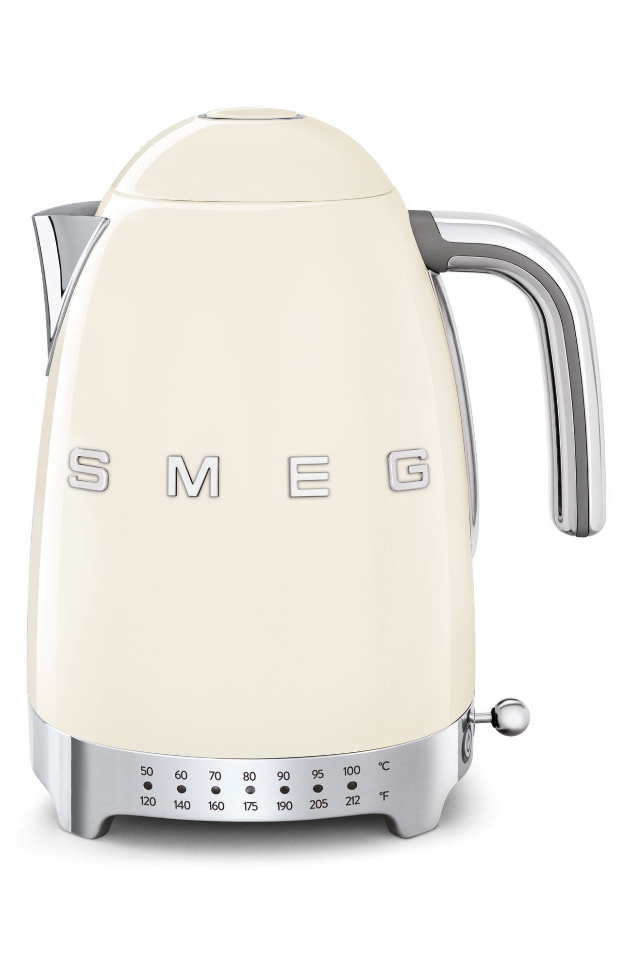 smeg '50s Retro Style Variable Temperature Electric Kettle - Cream