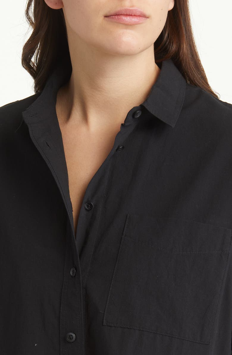 Madewell The Signature Poplin Oversize Button-Up Shirt, Alternate, color, True Black