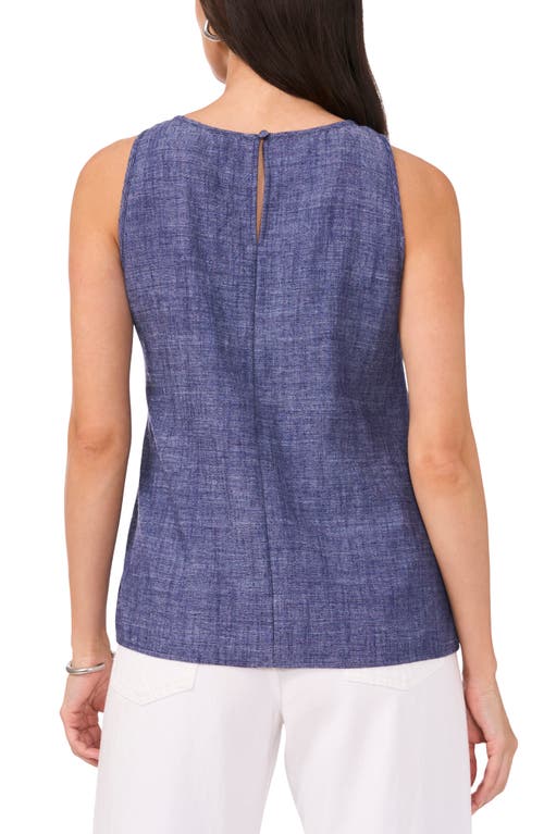 Vince Camuto Back Keyhole Sleeveless Top In Cool Waters