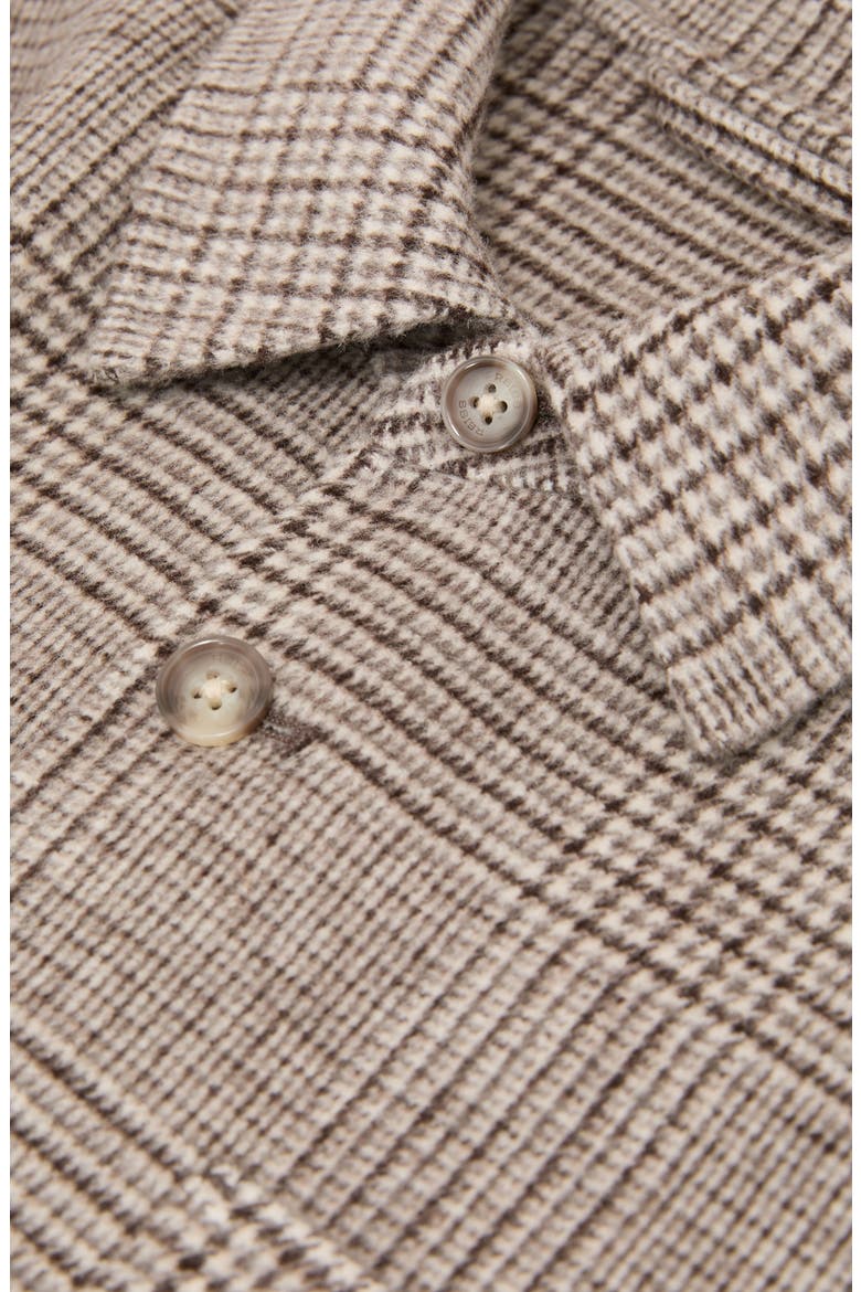 Gano Wool Blend Check Shirt Jacket, Alternate, color, BROWN