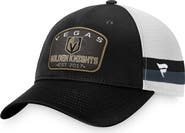 FANATICS Men's Fanatics Branded Black/White Vegas Golden Knights Fundamental Striped Trucker Adjustable Hat