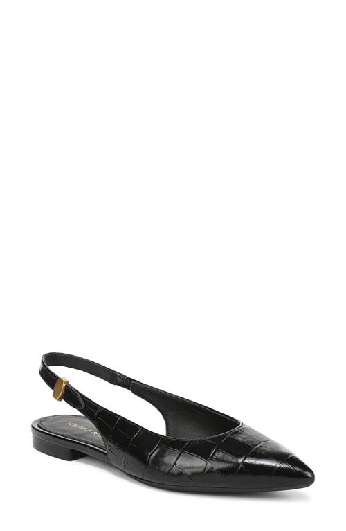 Veronica Beard Shina Slingback Pointed Toe Flat In Black