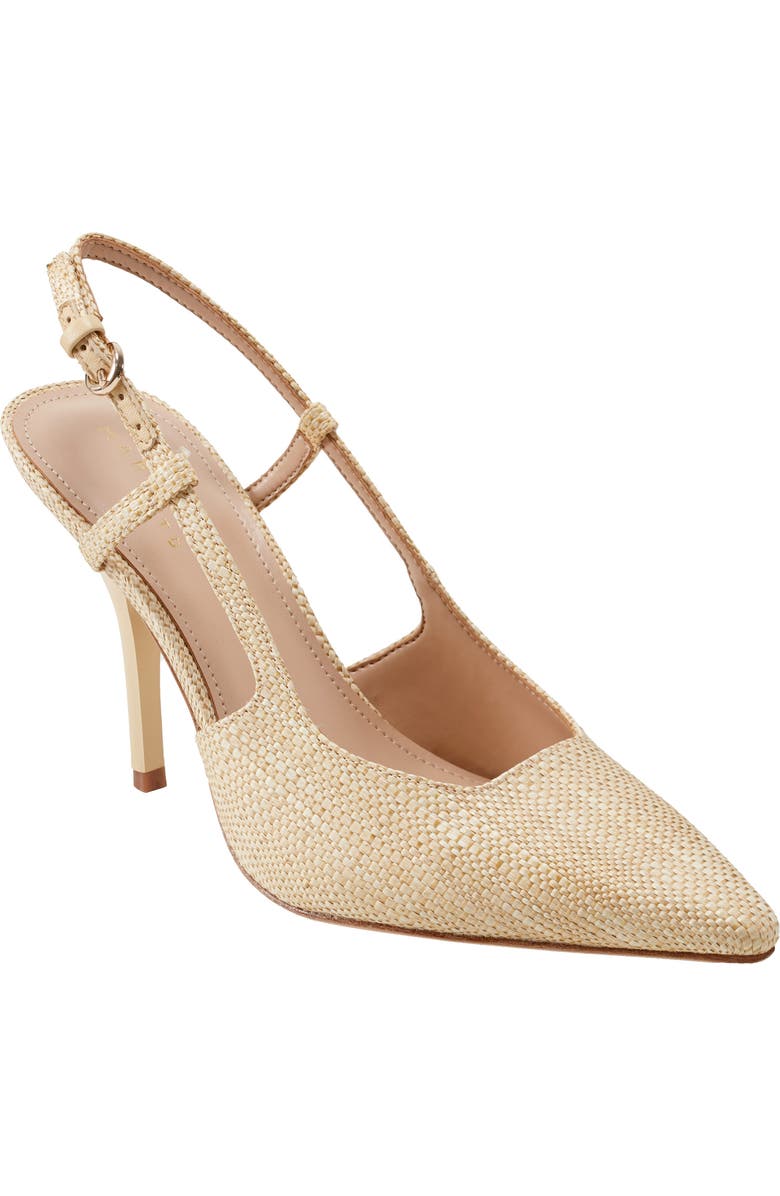 Marc Fisher LTD Torry Slingback Pointed Toe Pump, Main, color, Light Natural