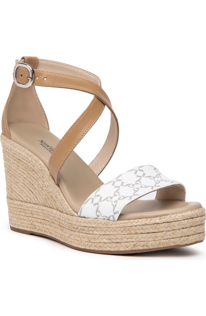 NeroGiardini Logo Espadrille Wedge Sandal, Main, color,