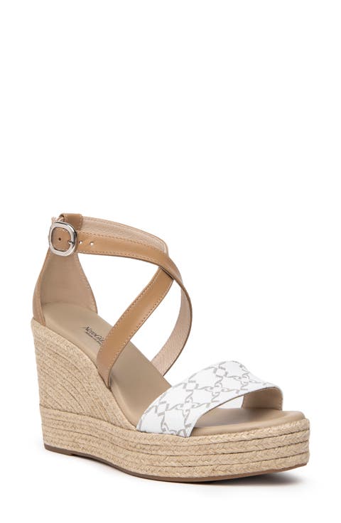 Logo Espadrille Wedge Sandal (Women)