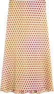 Dries Van Noten Susya Bis Optical Layered Polka Dot Silk Midi Skirt