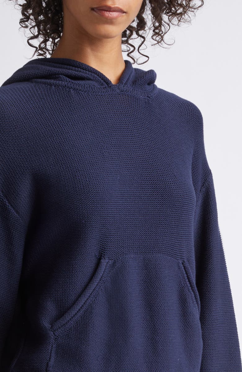 LESET Mae Knit Hoodie, Alternate, color, Midnight