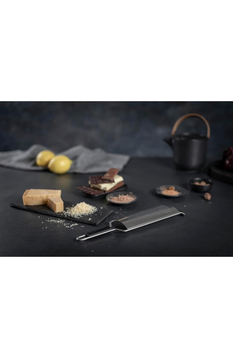 Kuhn Rikon Essential Fine Grater with Ultra-Sharp Stainless Steel Blade for Cheese, Citrus Zest, & Spices, Alternate, color, Silver