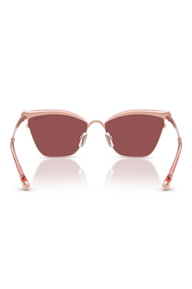 Scottsdale 56mm Cat Eye Sunglasses, Alternate, color, ROSE GOLD / WINE MIRROR