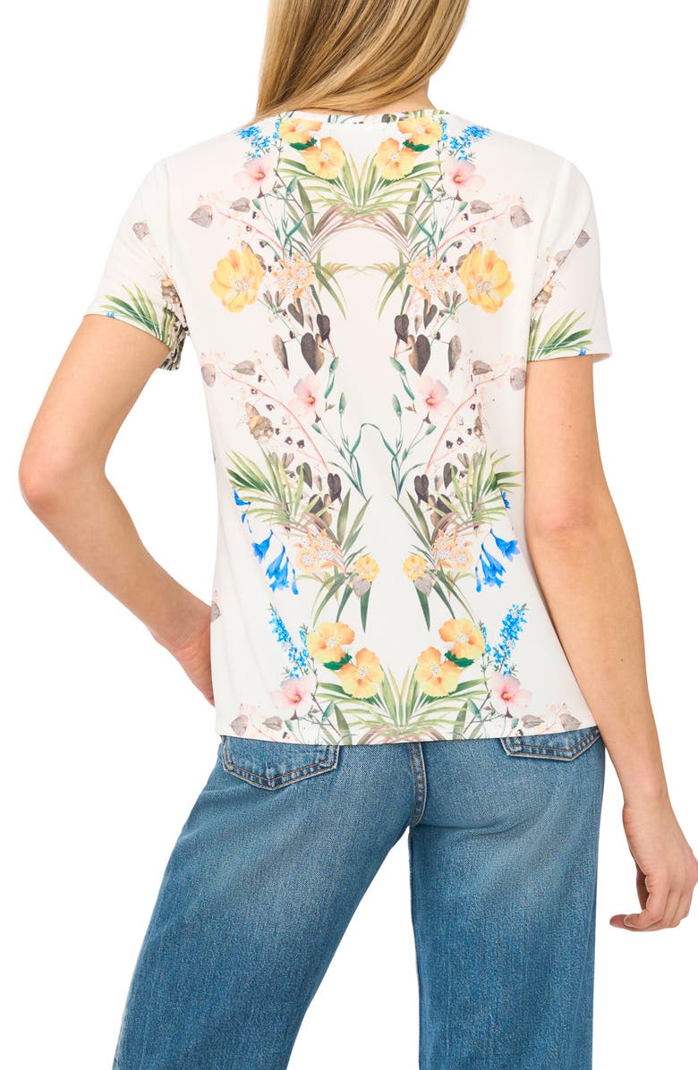 Ted Baker Floral Graphic T-Shirt, Alternate, color, Ultra White