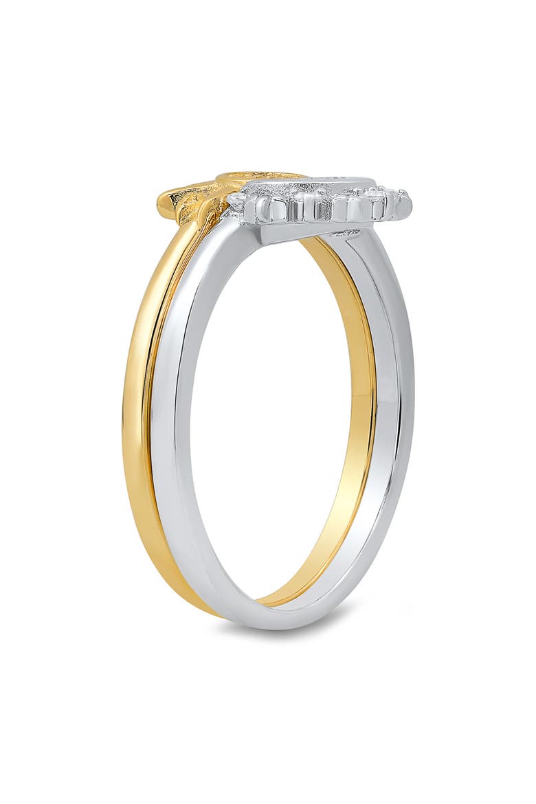 Set of 2 Two-Tone Sun & Moon Rings, Alternate, color, TWO TONE