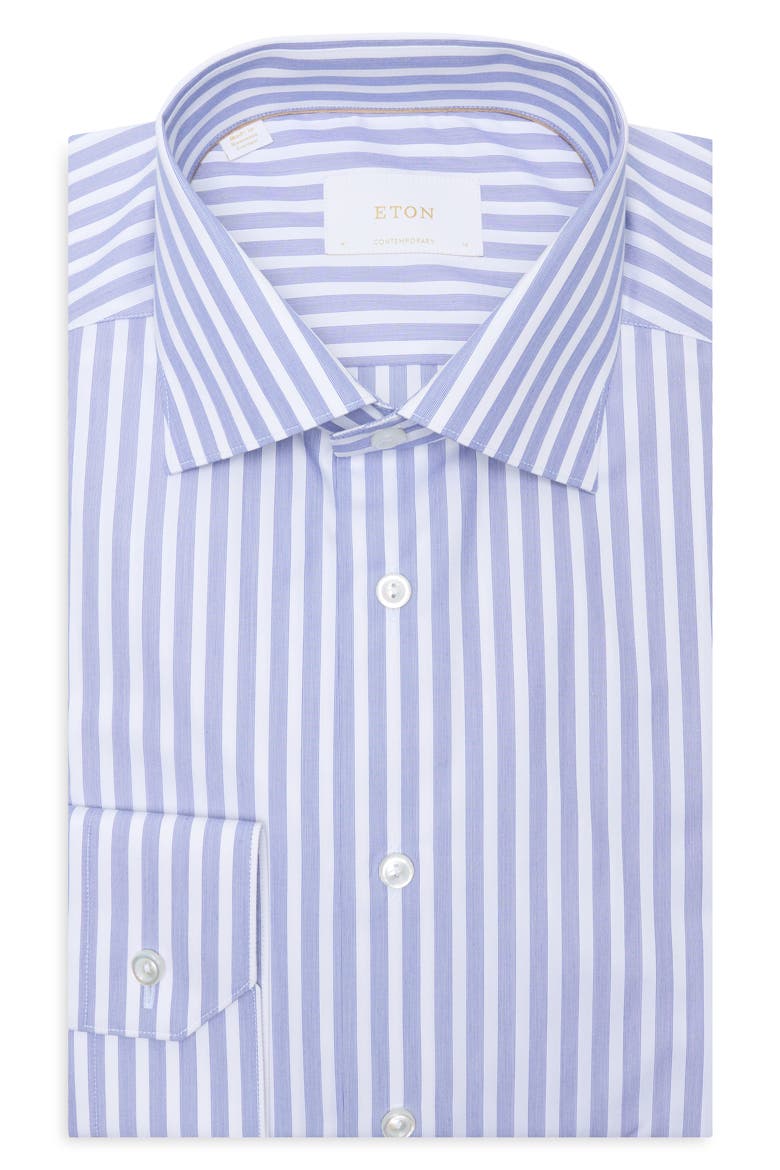 Contemporary Fit Twill Dress Shirt, Alternate, color, MEDIUM BLUE