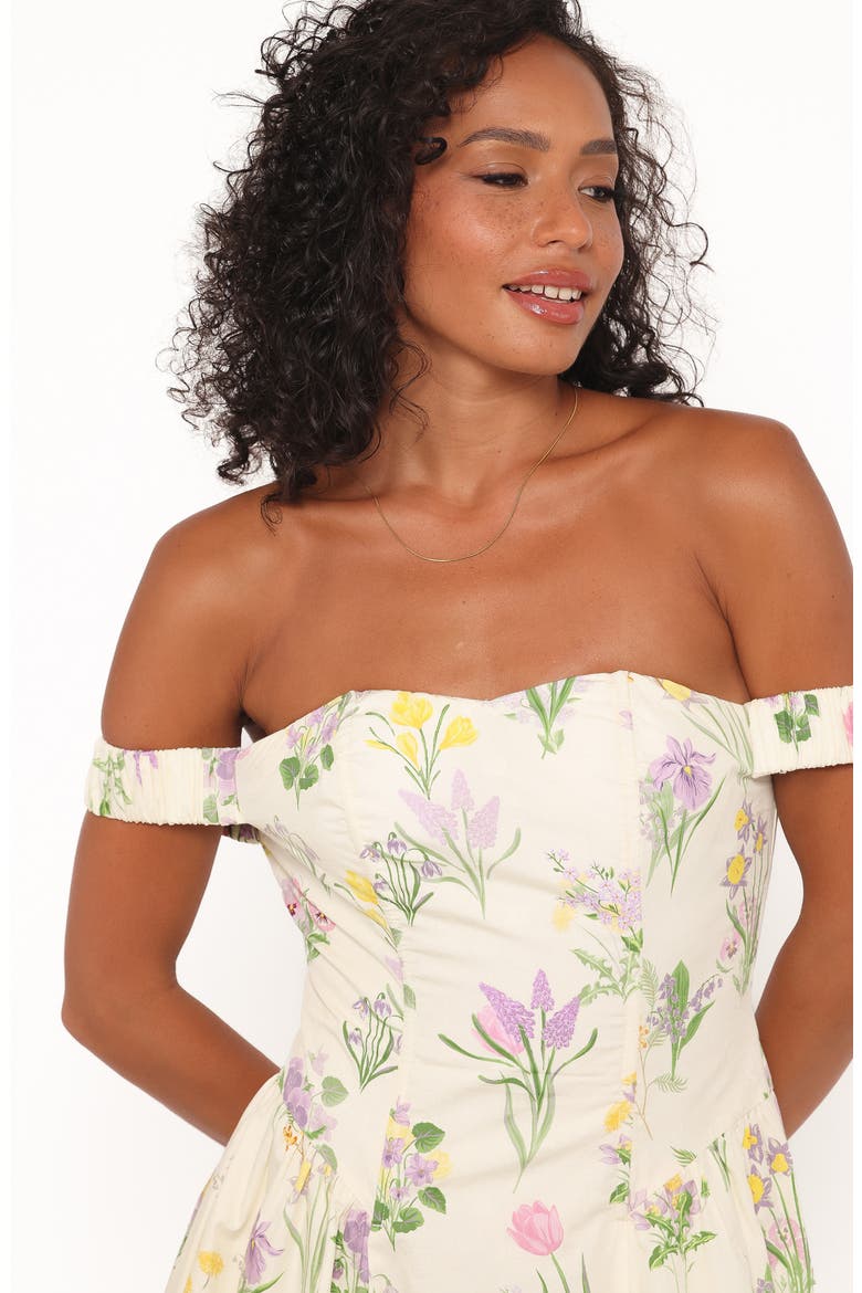 Larni Off the Shoulder Maxi Dress, Alternate, color, LAVENDER MULTI