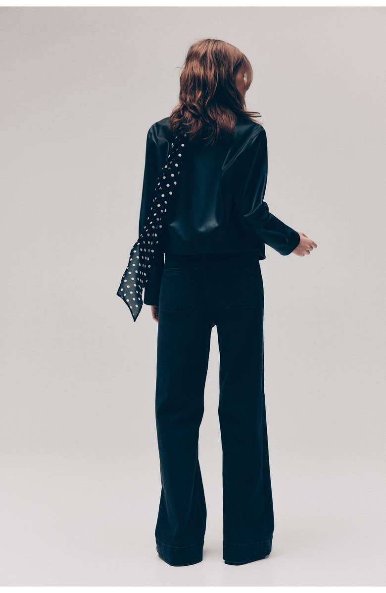 H&M Wide High Waist Jeans, Alternate, color, 