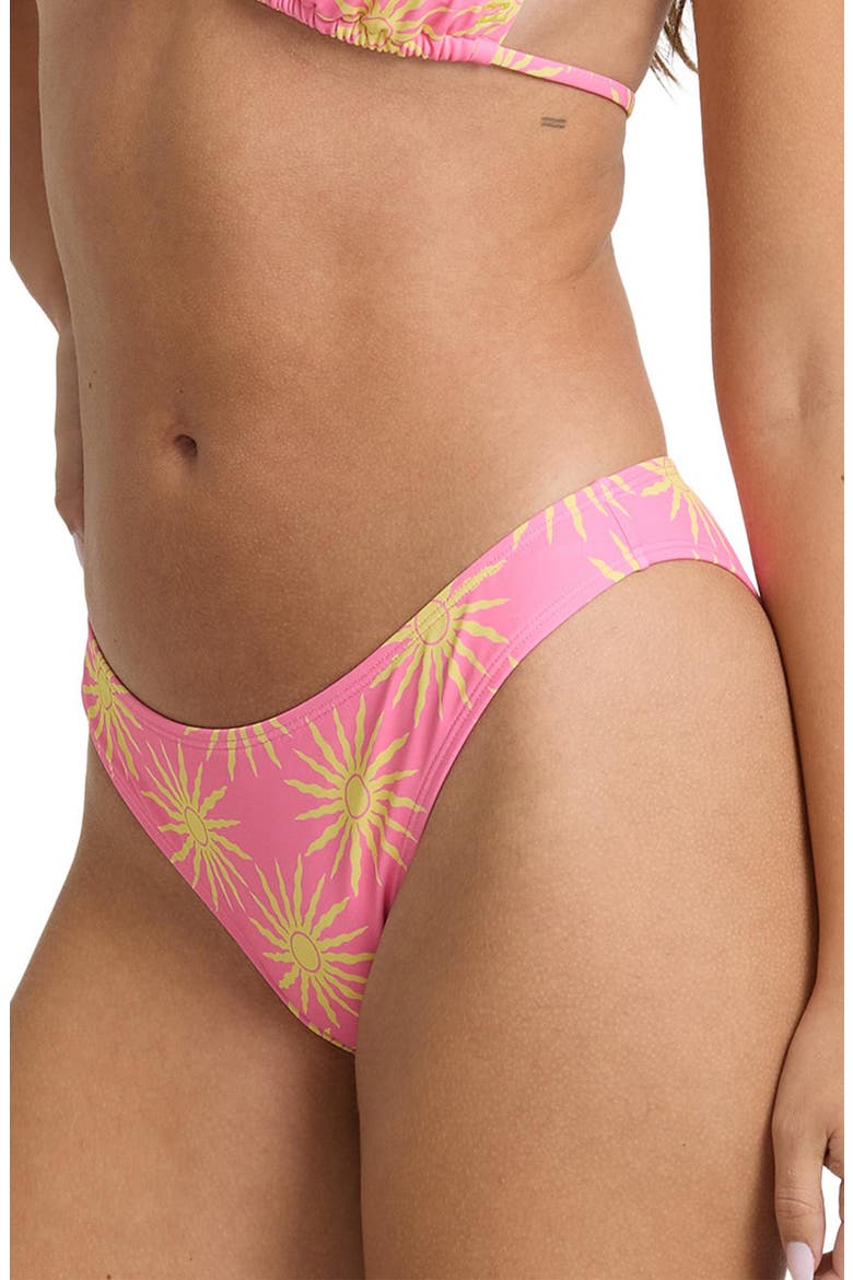 So Sunny Hike High Leg Bikini Bottoms, Alternate, color, SEA PINK