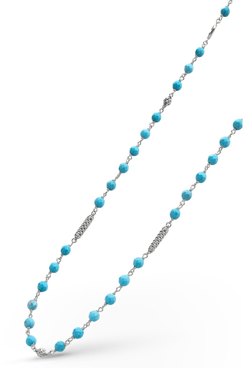 Caviar Icon Turquoise Bead Necklace, Alternate, color, TURQUOISE