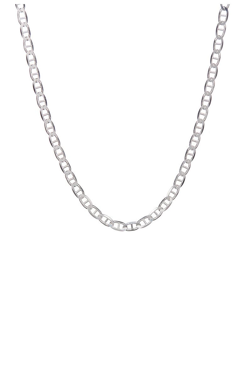 BEST SILVER Sterling Silver 050 Gauge Mariner Chain 16", Main, color, Silver