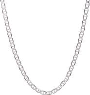 BEST SILVER Sterling Silver 050 Gauge Mariner Chain 16"