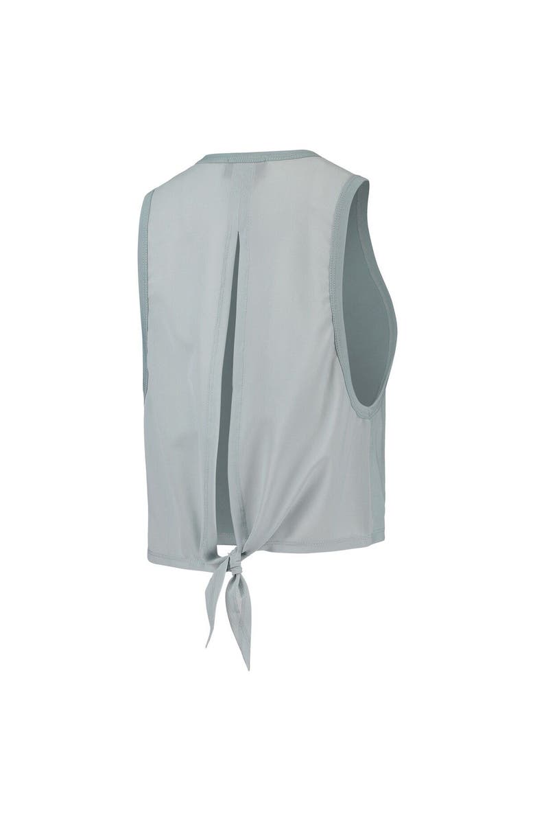 THE WILD COLLECTIVE Women's The Wild Collective Light Blue Chicago Cubs Open Back Twist-Tie Tank Top, Alternate, color, Light Blue