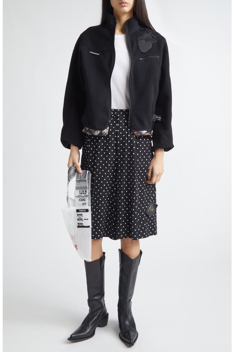 Polka Dot Wide Leg Shorts, Alternate, color, BLACK BASE