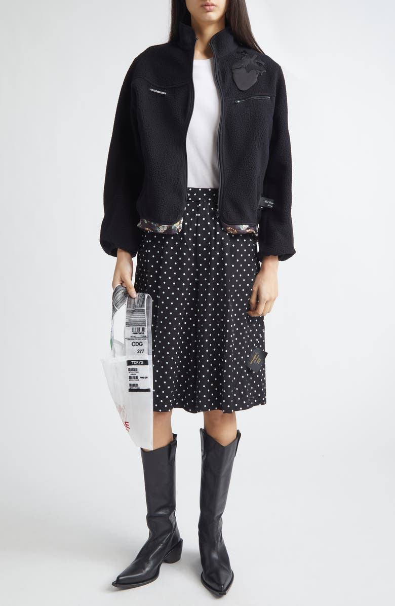 Undercover Blouson Fleece Zip Jacket, Alternate, color, Black