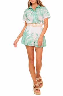 FLYING TOMATO Printed Shirt & Shorts Set