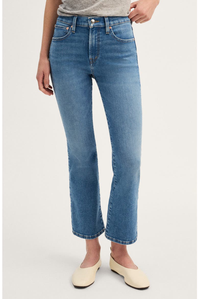 The Flare Super Stretch Crop Jeans, Main, color, MIDVALE WASH