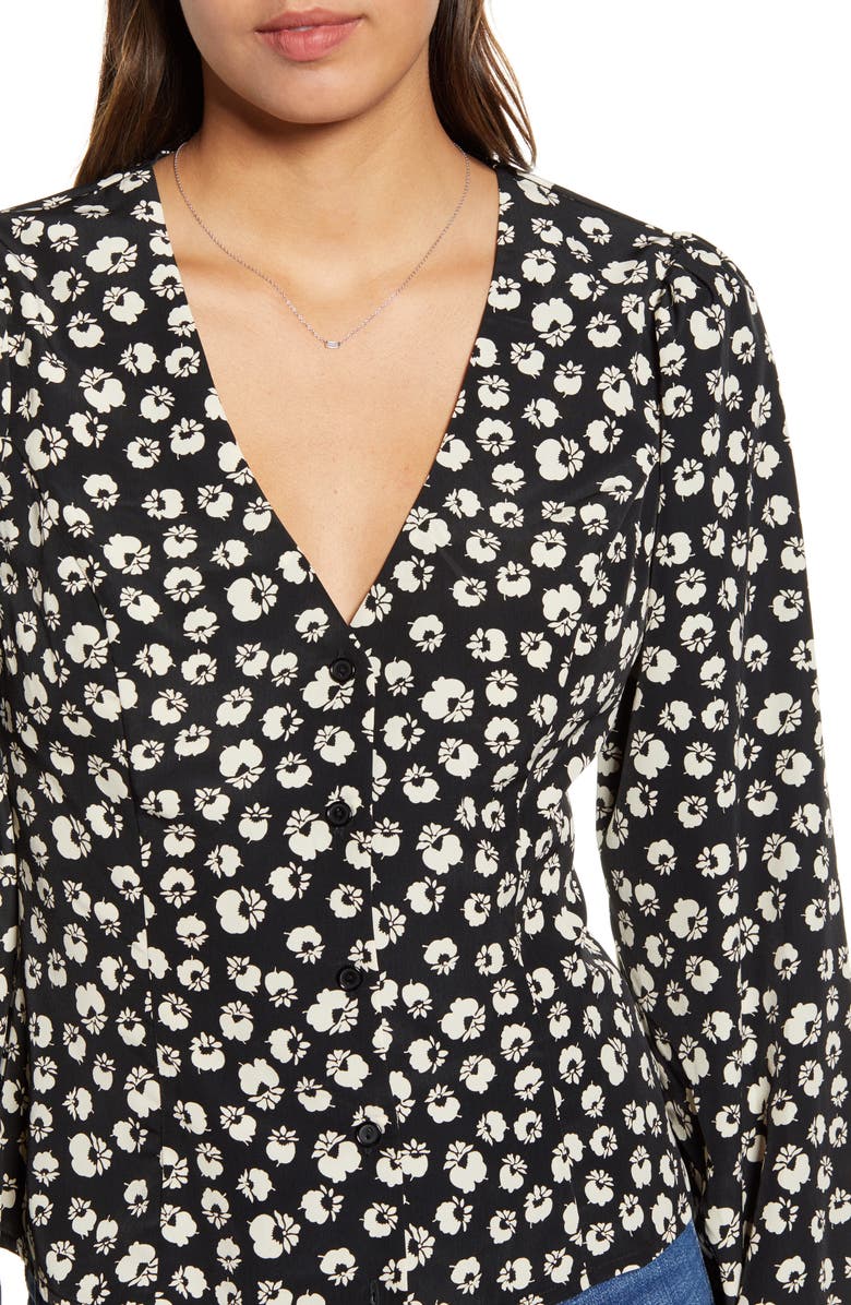 All in Favor Floral Print Blouse, Alternate, color,