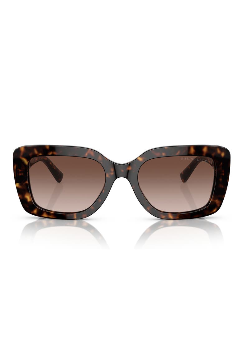 55mm Nikki Gradient Rectangle Sunglasses, Main, color, HAVANA / GRADIENT BROWN
