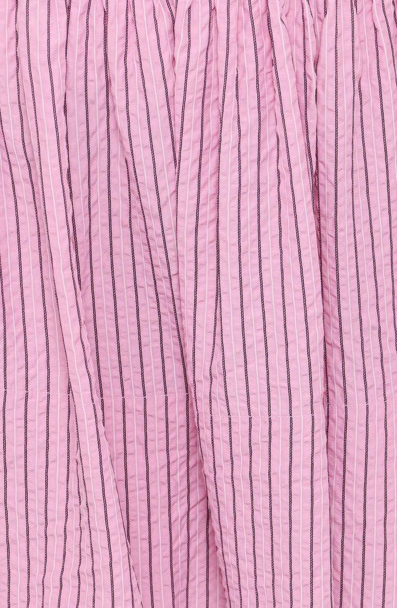 Petal & Pup Domital Stripe Cotton A-Line Miniskirt, Alternate, color, Pink White Stripe