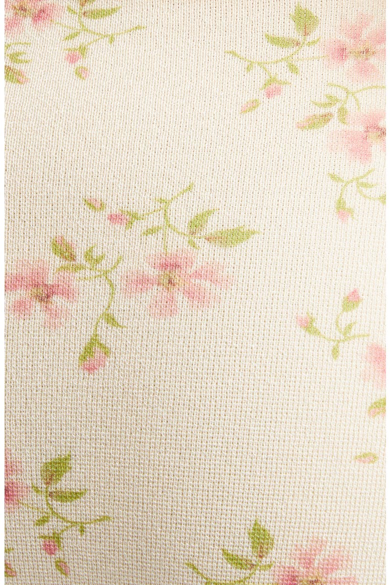 Tiny Flowers Knit Micro Shorts, Alternate, color, CREAM FLORAL