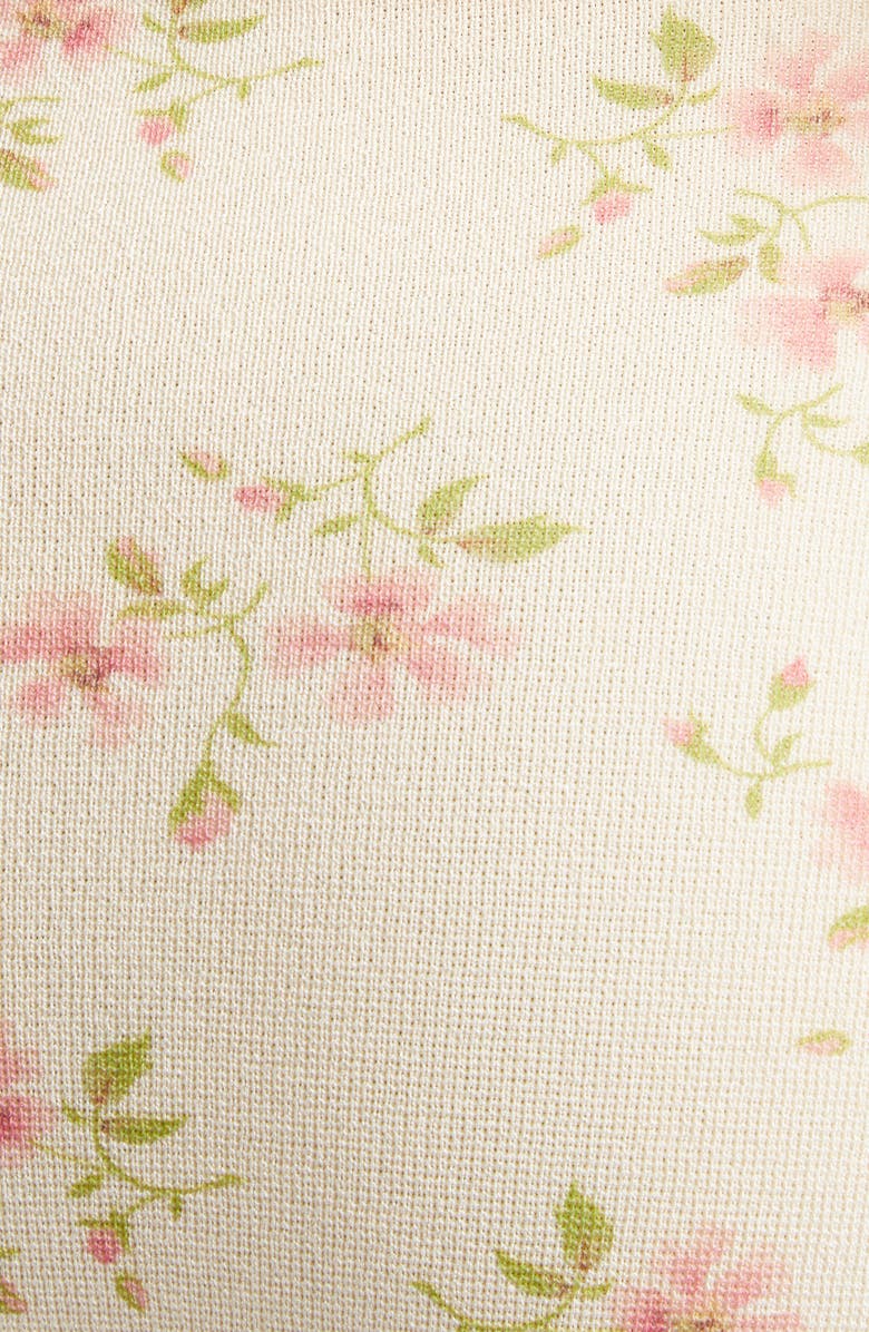 Simone Rocha Tiny Flowers Knit Micro Shorts, Alternate, color, Cream Floral