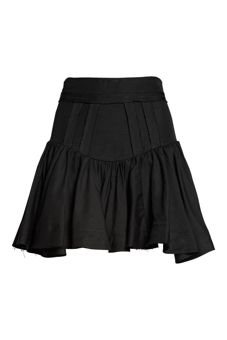 Reverb Flip Miniskirt, Alternate, color, BLACK