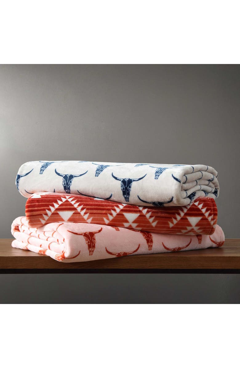 Wrangler Jericho Peach Throw Blanket, Alternate, color, Pink/ Red