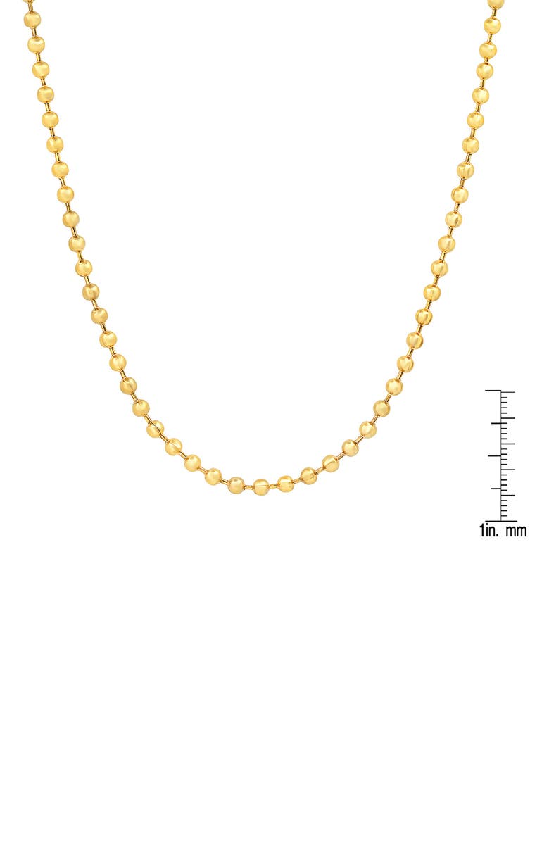 HMY JEWELRY 18k Gold Plated Stainless Steel Ball Chain Necklace, Alternate, color,