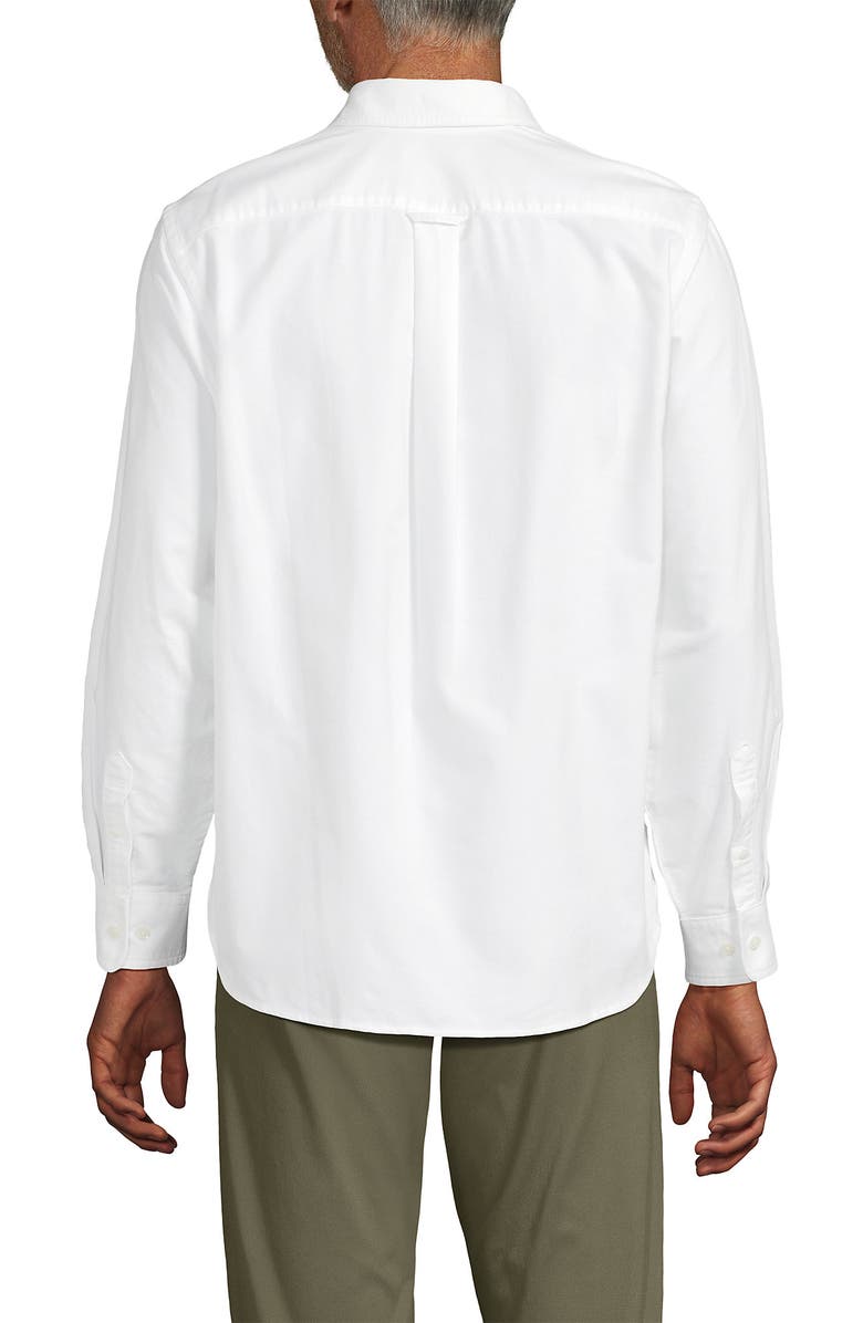 Lands' End Traditional Fit Comfort-First Sail Rigger Oxford Shirt, Alternate, color, White
