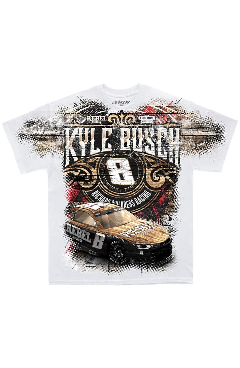NASCAR Men's Richard Childress Racing Team Collection  White Kyle Busch #8 Rebel T-Shirt, Alternate, color, 