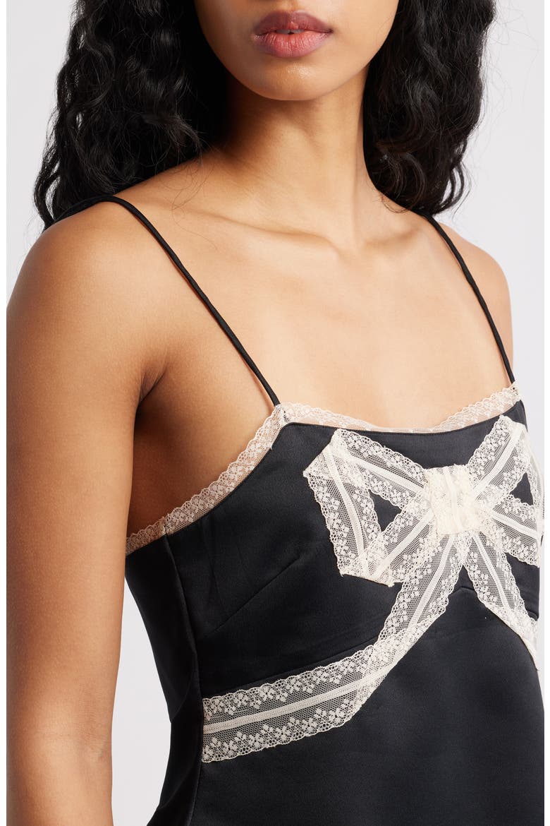 Arise Lace Bow Camisole, Alternate, color, BLACK