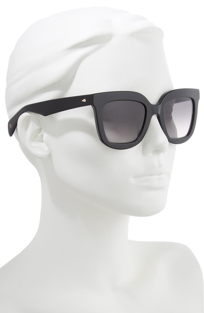 rag & bone 52mm Rectangular Sunglasses, Alternate, color,