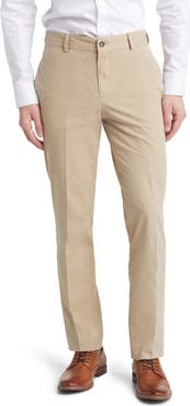 Berle Trim Fit Cotton Poplin Dress Pants